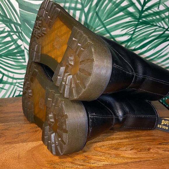 Dr Martens Luana Smooth Black Leather Combat Boots US Women’s 8 - Picture 8 of 11